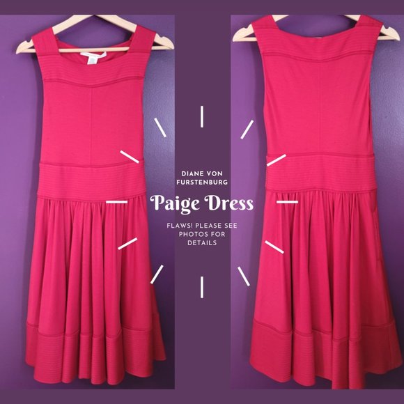 Diane Von Furstenberg Dresses & Skirts - FLAWED - Diane von Furstenberg Paige Red Dress size 4
